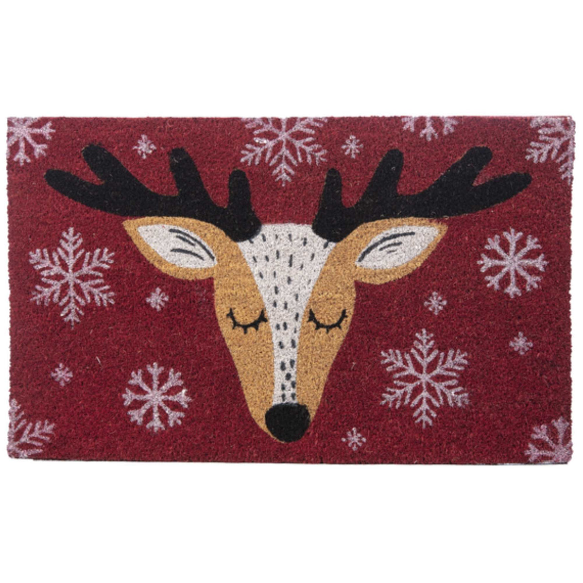 57383 Reindeer Burgundy Doormat CX177149