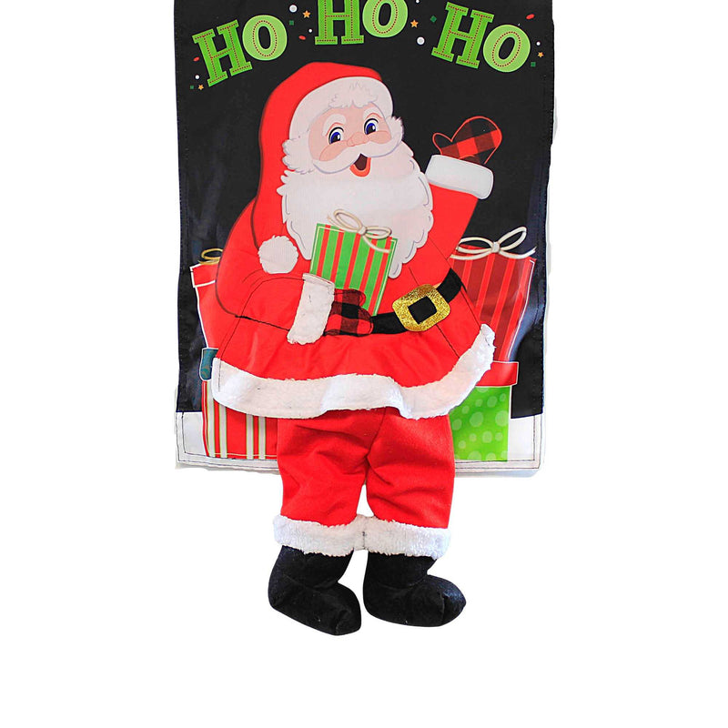Home & Garden Jolly Santa Garden Kickin Flag Fabric Christmas Present 169350Mbl (57385)