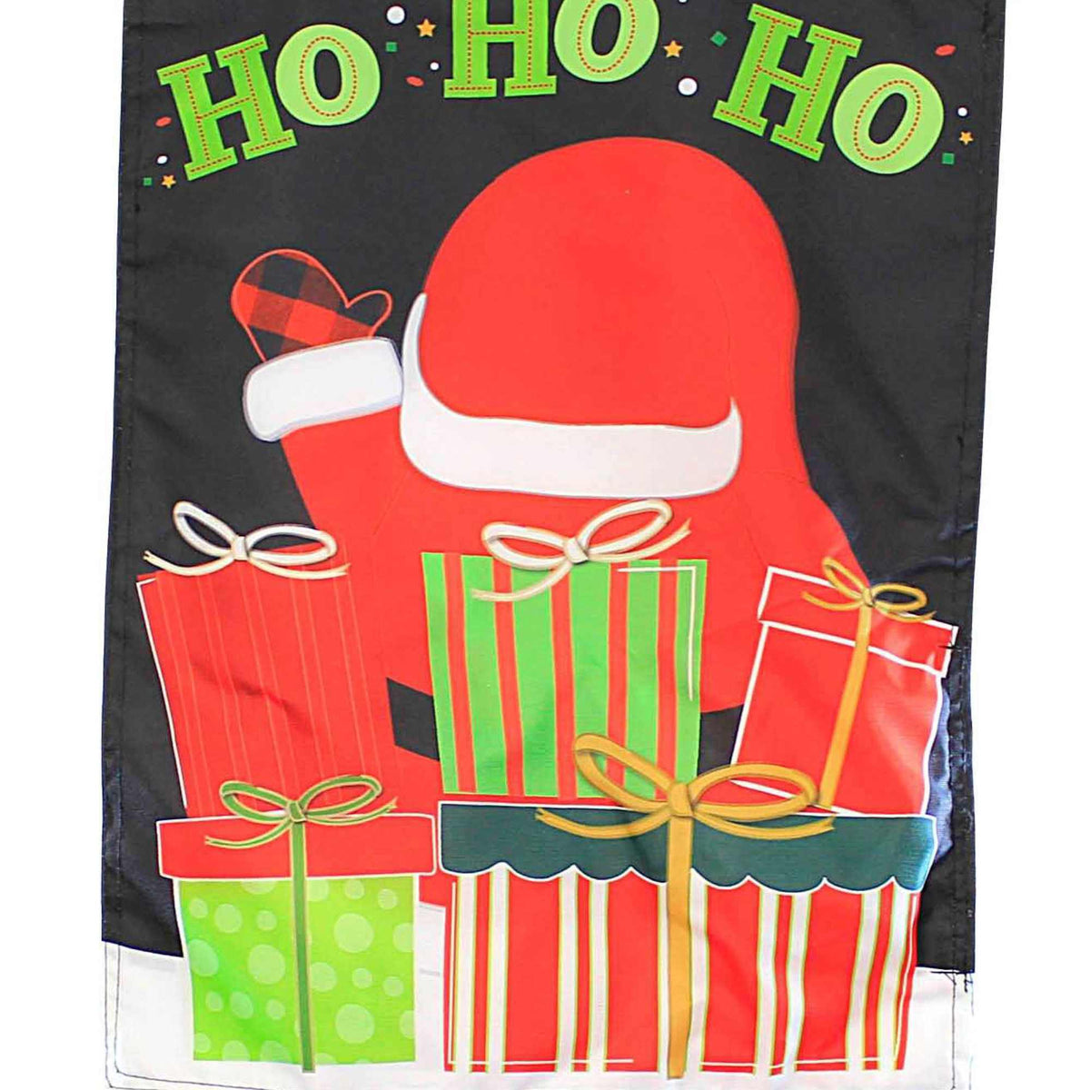 Evergreen Jolly Santa Garden Kickin' Flag - - SBKGifts.com