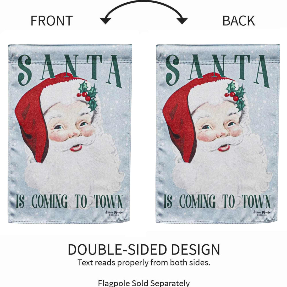 Evergreen Vintage Santa Garden Flag - - SBKGifts.com
