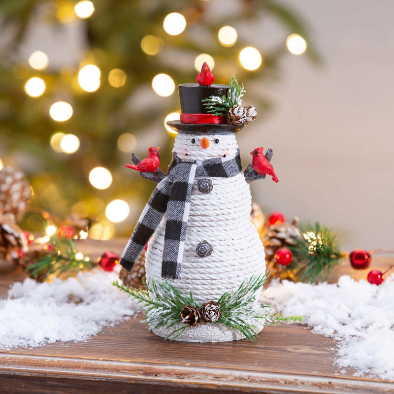 Christmas Snowman With Cardinals - - SBKGifts.com