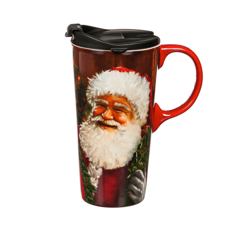 Tabletop Santa Travel Mug Ceramic Christmas Claus Beverage Cup 3Ctc019611 (57412)
