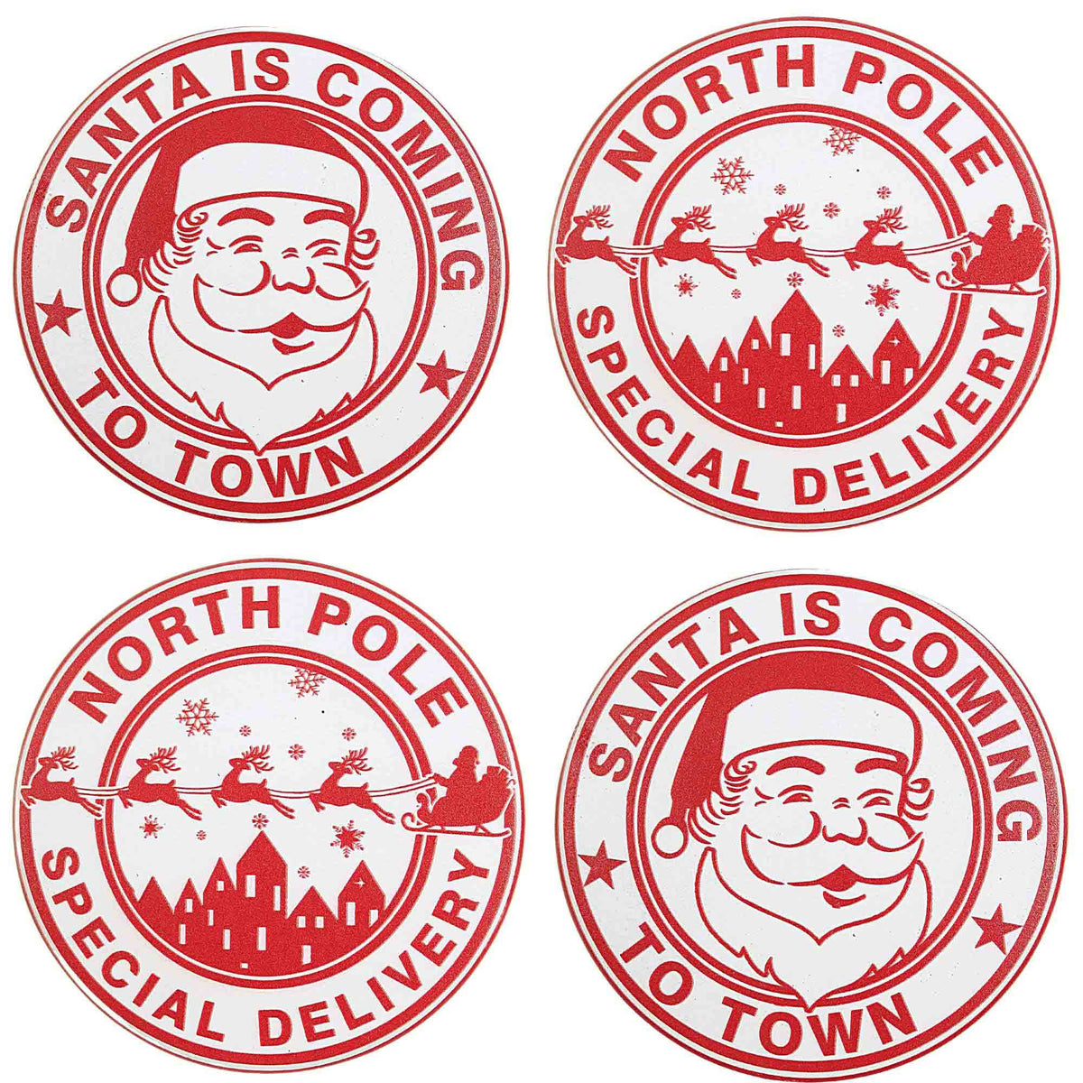 (57417) Santa Coming Coaster Set/4