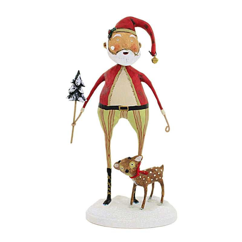 Lori Mitchell Santa Claus &  Baby Comet Polyresin Tree Reindeer 22126 (57424)