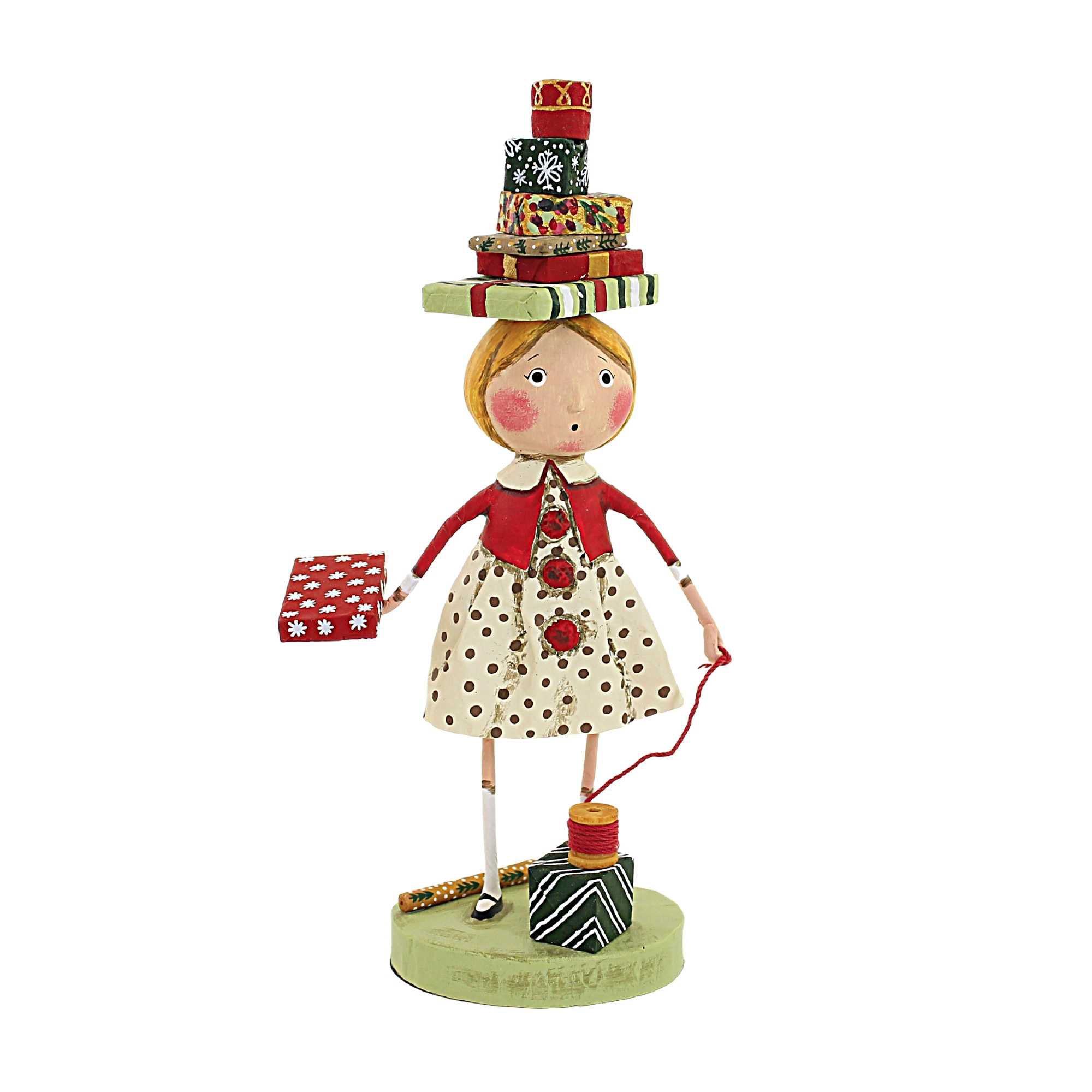 Lori Mitchell 8.00In Wrappings And Ribbons, Polyresin, Christmas