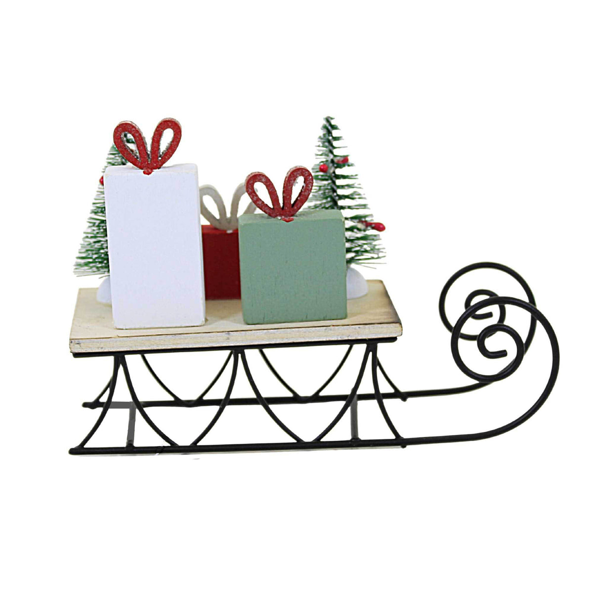 Option 2 Holiday Wood Sleigh - - SBKGifts.com