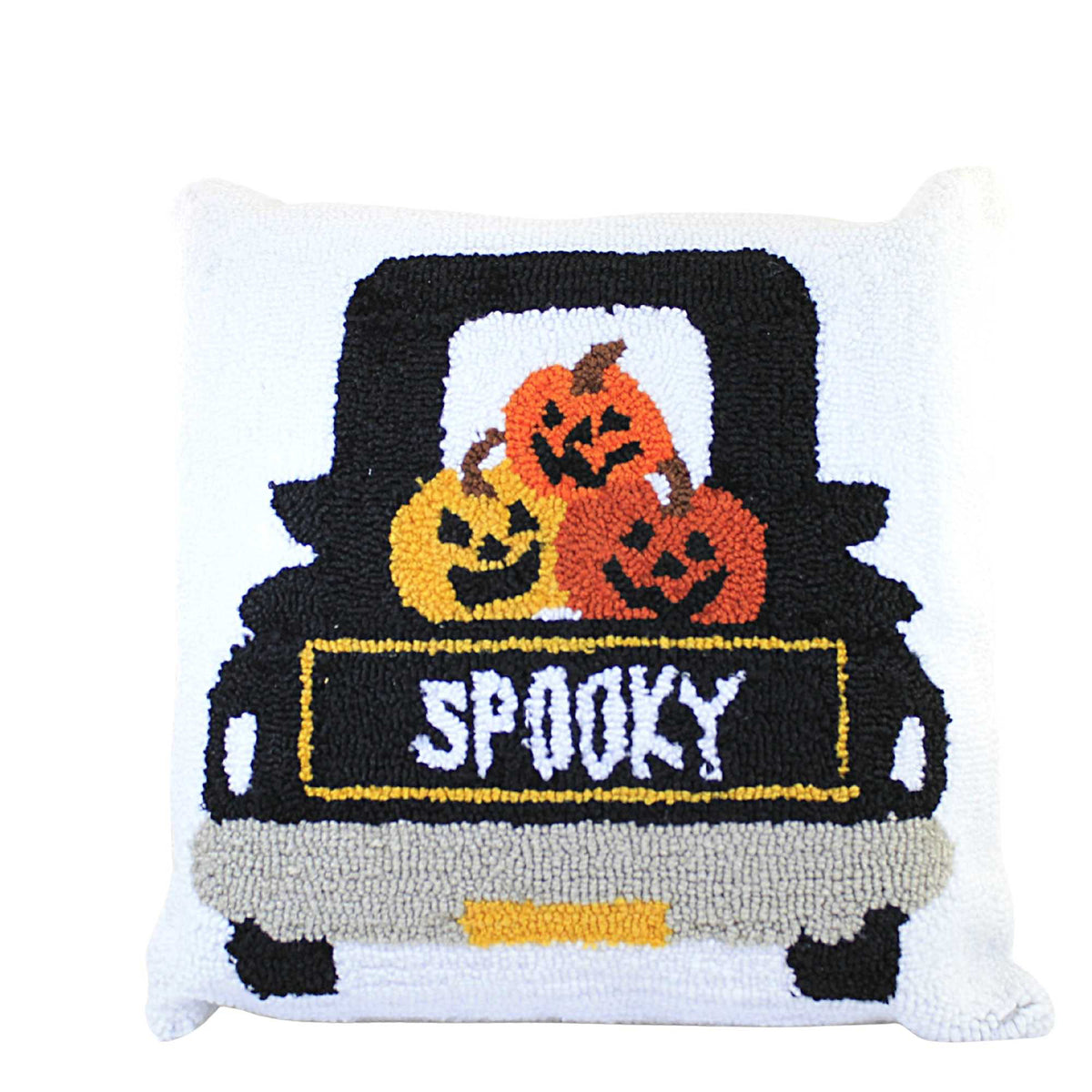 (57456) Spooky Pumpkin Truck Pillow