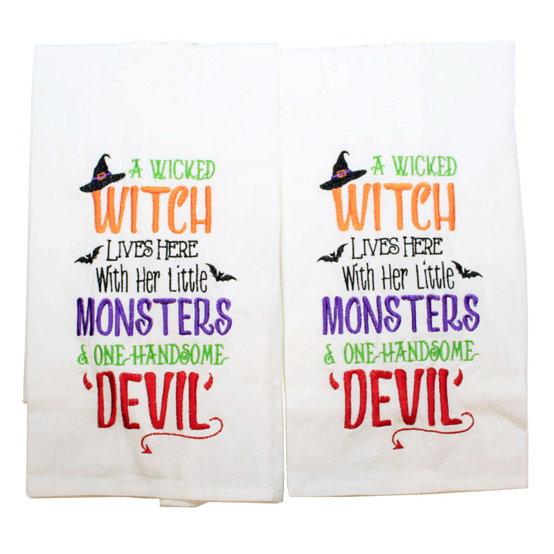 Decorative Towel Witch Monster Devil Towel Cotton Halloween Flour Sack 86171506 (57460)