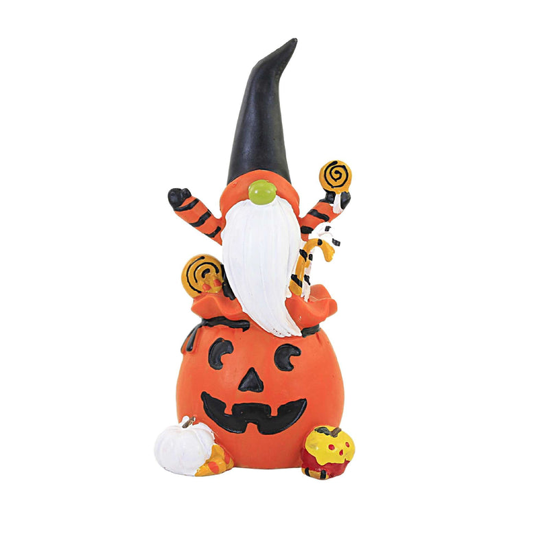 Halloween Trick Or Treat Gnome Figurine Candy Pumpkin Jack-O-Lantern Xfgh76906 (57486)