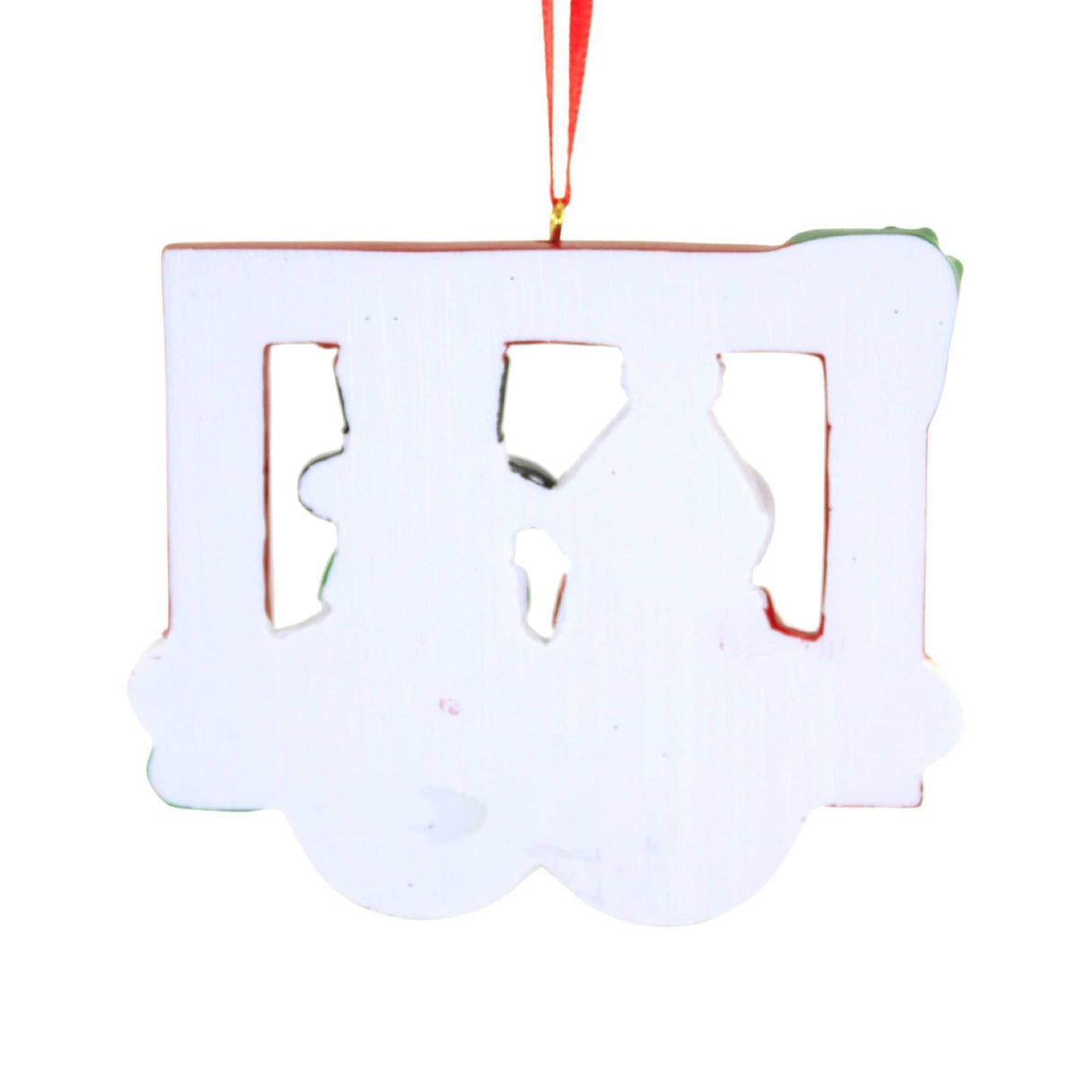 Holiday Ornament Snowman Couple In Red Frame - - SBKGifts.com
