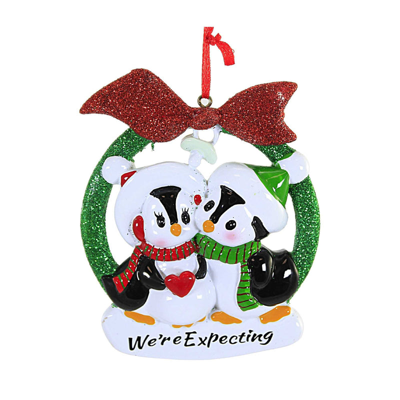 Kurt S. Adler We're Expecting Penguins - One Ornament 3.75 Inch, Polyresin - Christmas Baby W8501 (57497)