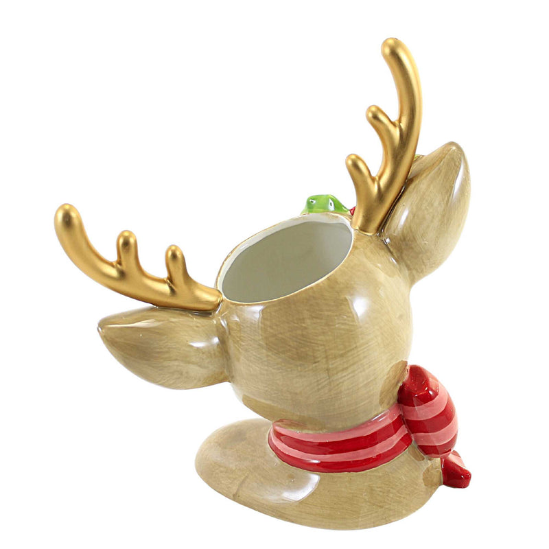 Christmas Retro Reindeer Head Vase - - SBKGifts.com