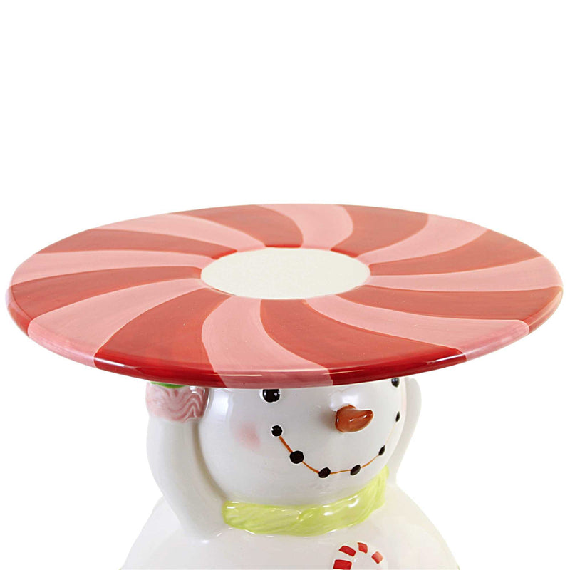Tabletop Sweet Treat Snowman Server S/2 Peppermint Cake Stand Chip Dip 2929303 (57504)