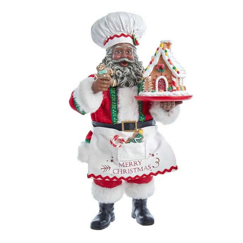 Christmas Santa Chef With Gingerbread Polyresin Fabriche House Cookies ...