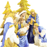 Christmas Nativity Blue Gold - - SBKGifts.com