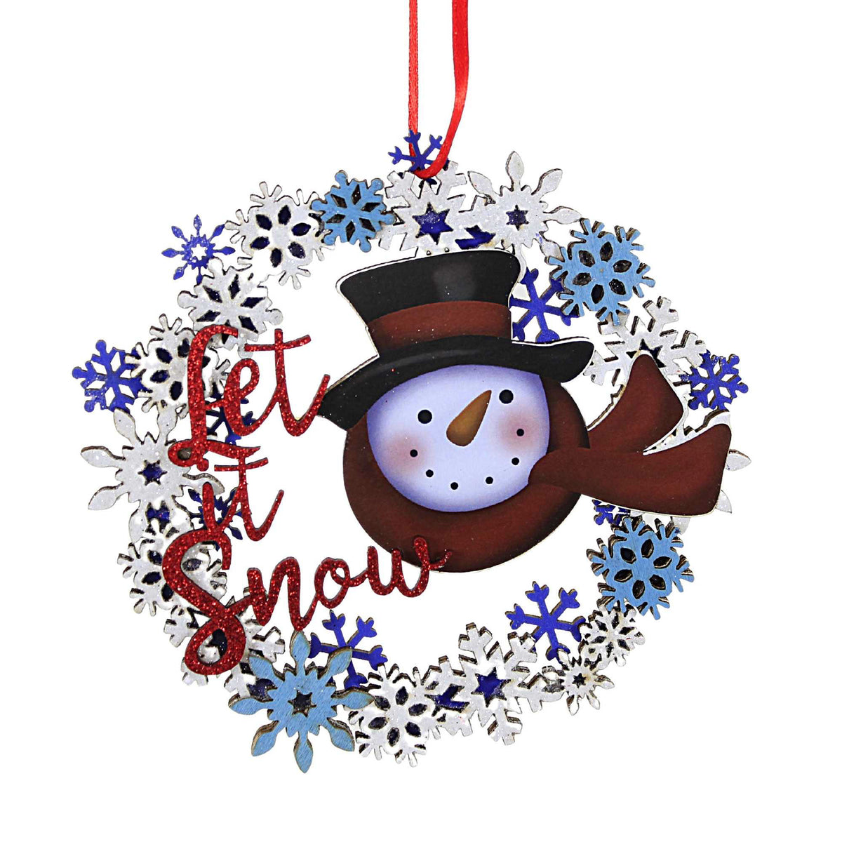 Holiday Ornament Wreath Laser Cut - - SBKGifts.com