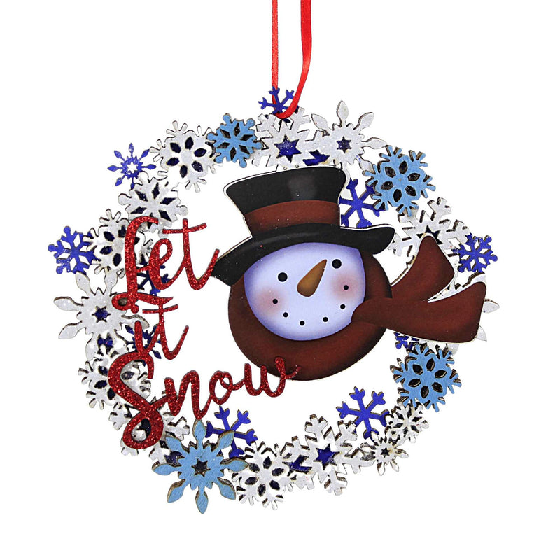Holiday Ornament Wreath Laser Cut - - SBKGifts.com
