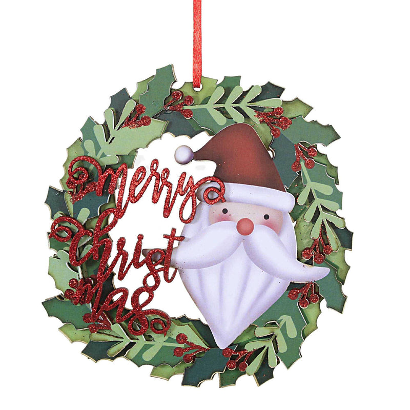 Holiday Ornament Wreath Laser Cut - - SBKGifts.com