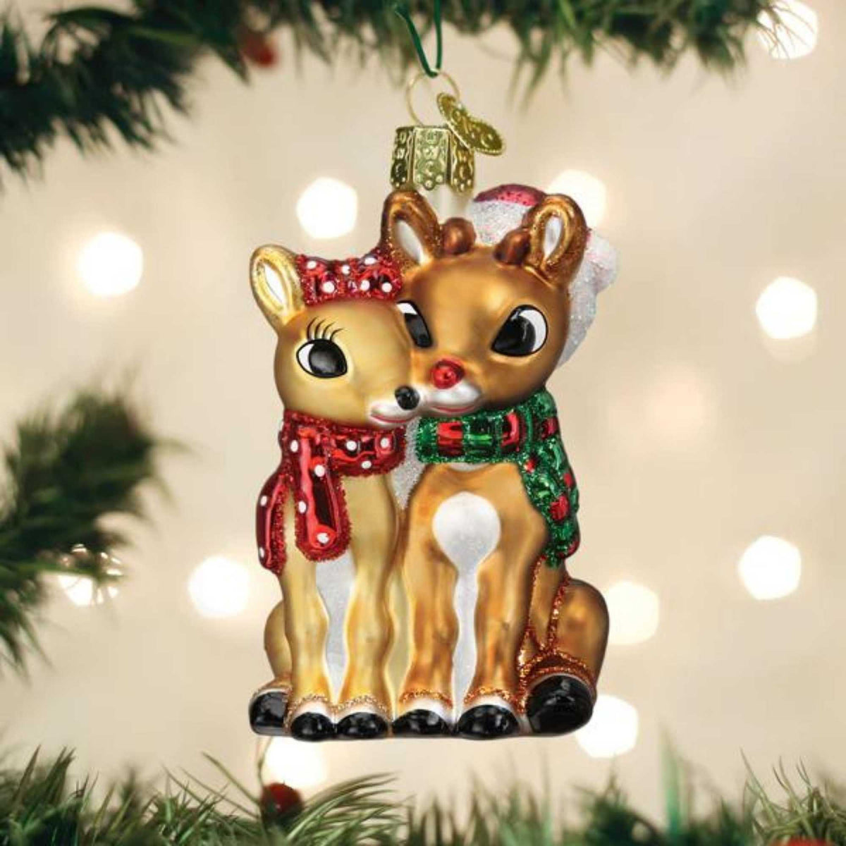 Old World Christmas Rudolph & Clarice - - SBKGifts.com