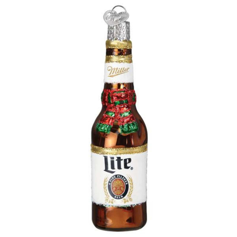 Old World Christmas Holiday Miller Lite Longneck Ornament Beverage Alcohol Bottle 32563 (57551)