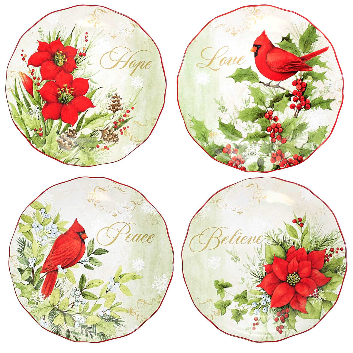 (57557) Winters Medley Round Plates S/4