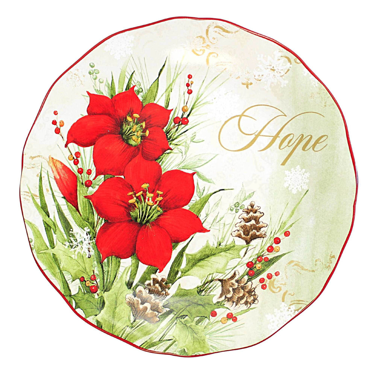 Tabletop Winters Medley Round Plates S/4 - - SBKGifts.com