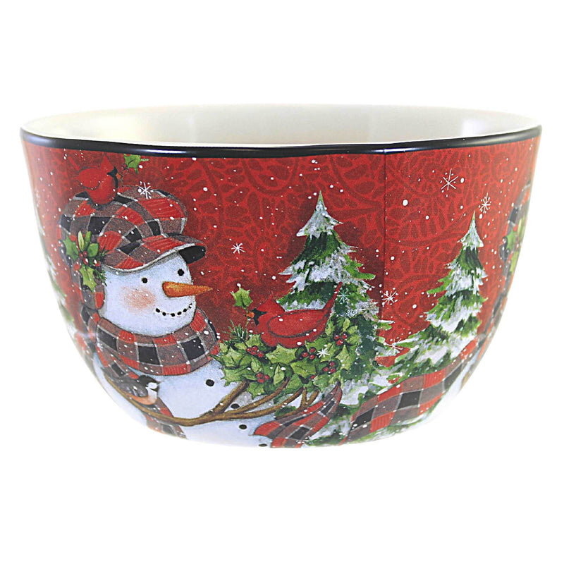 Tabletop Christmas Lodge Snowman Bowls - - SBKGifts.com