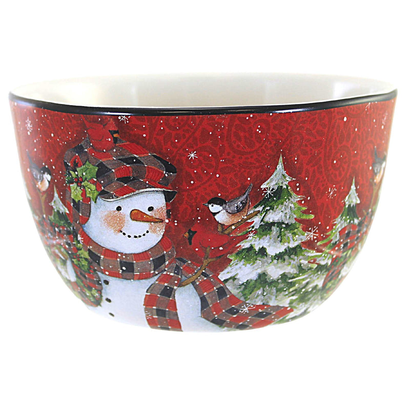 Tabletop Christmas Lodge Snowman Bowls - - SBKGifts.com