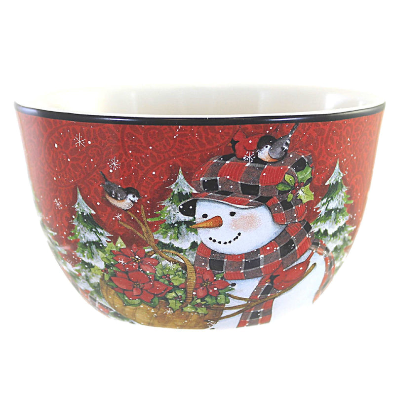 Tabletop Christmas Lodge Snowman Bowls - - SBKGifts.com