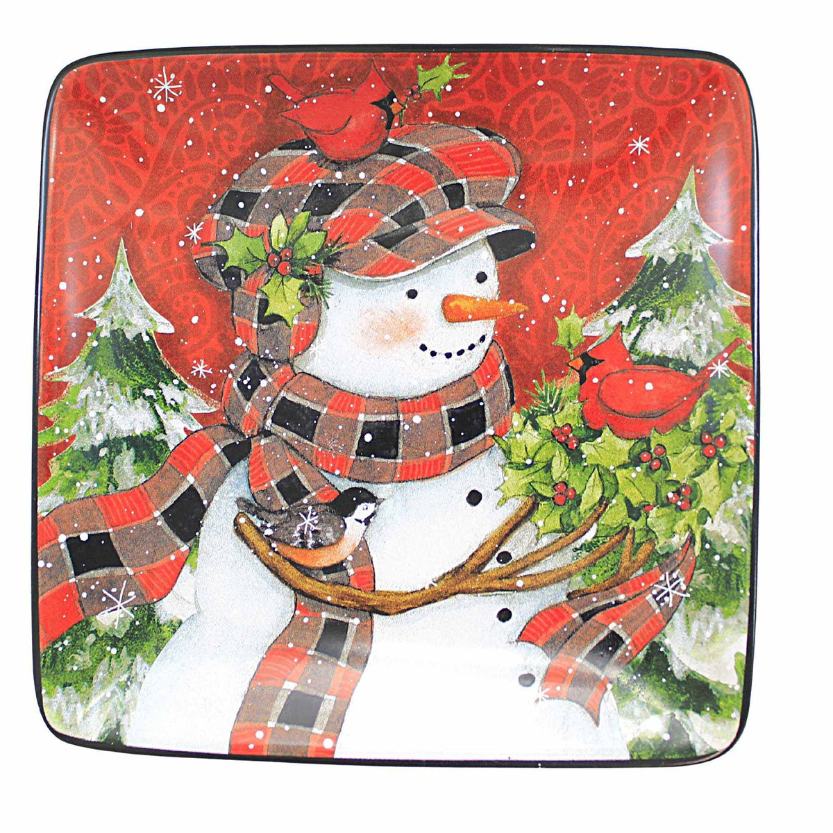 Tabletop Christmas Lodge Dessert Plates - - SBKGifts.com