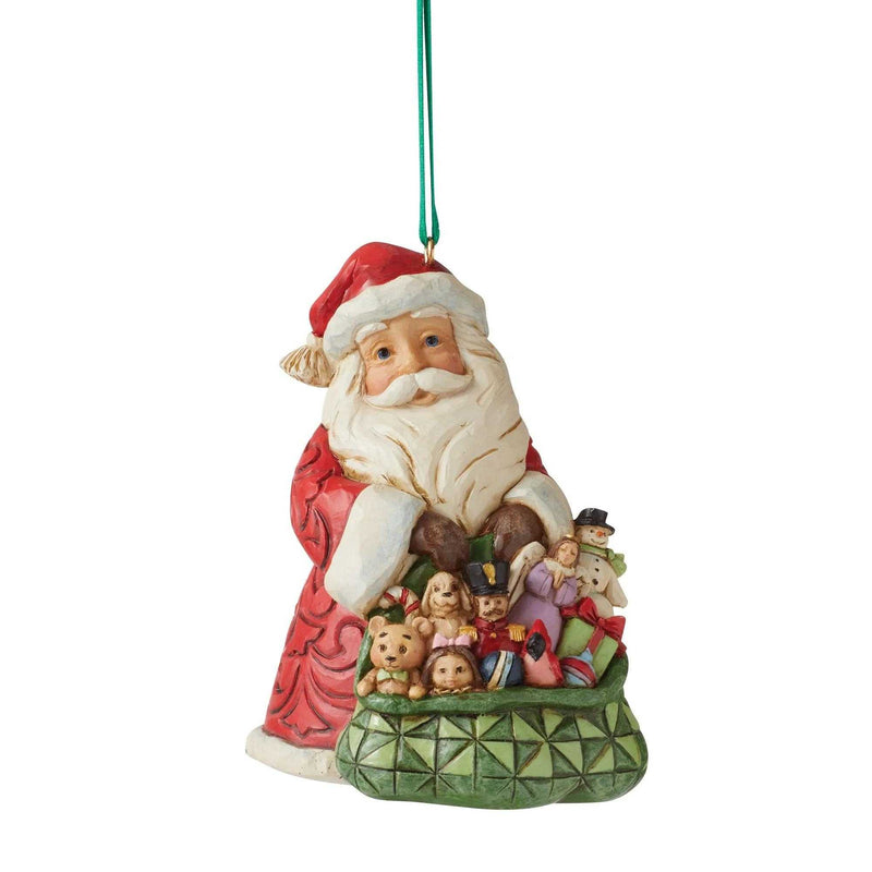 Jim Shore Santa With Toybag Worldwide Ev Polyresin 20Th Anniversary 6010832 (57601)