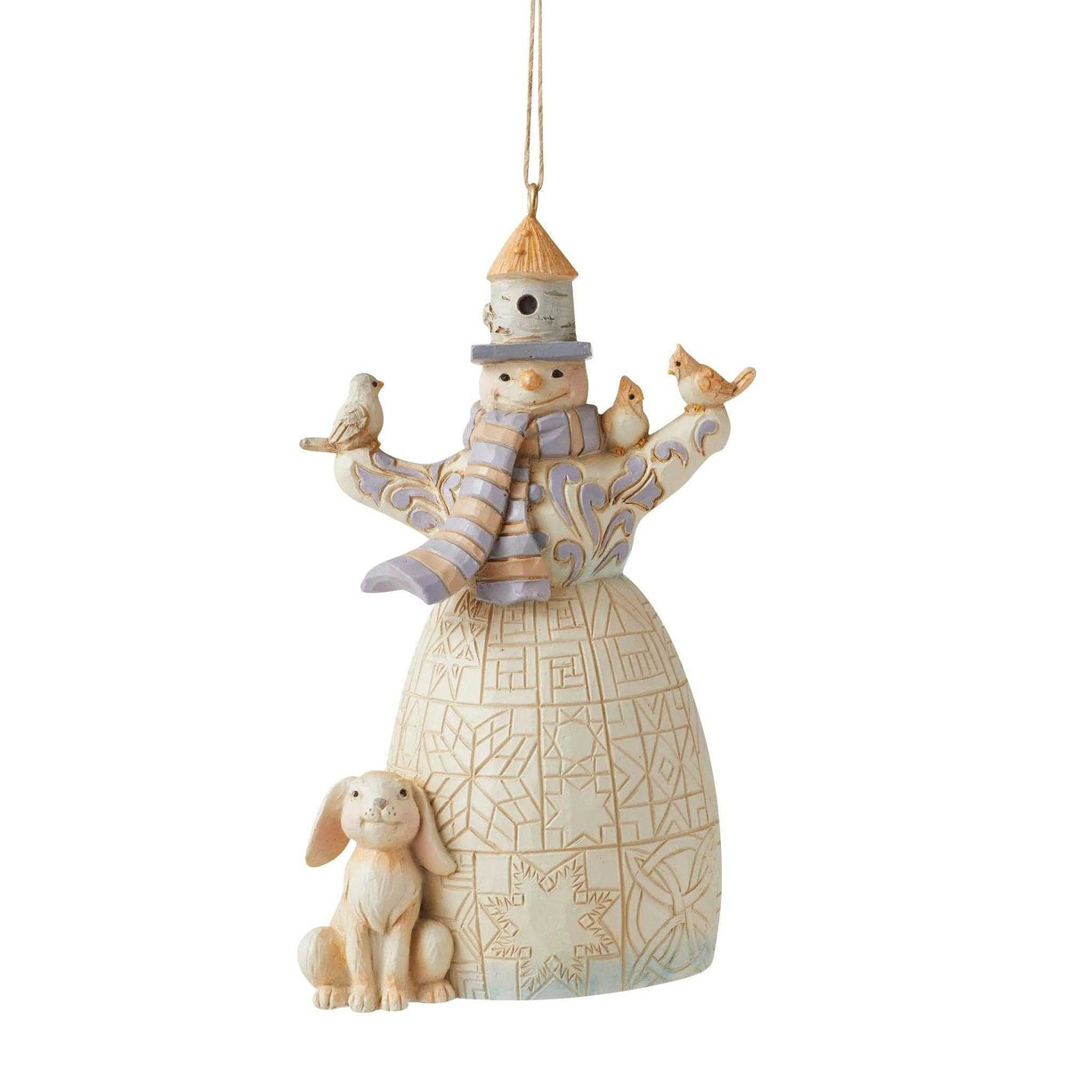 (57618) Snowman W/Birch Birdhouse Hat