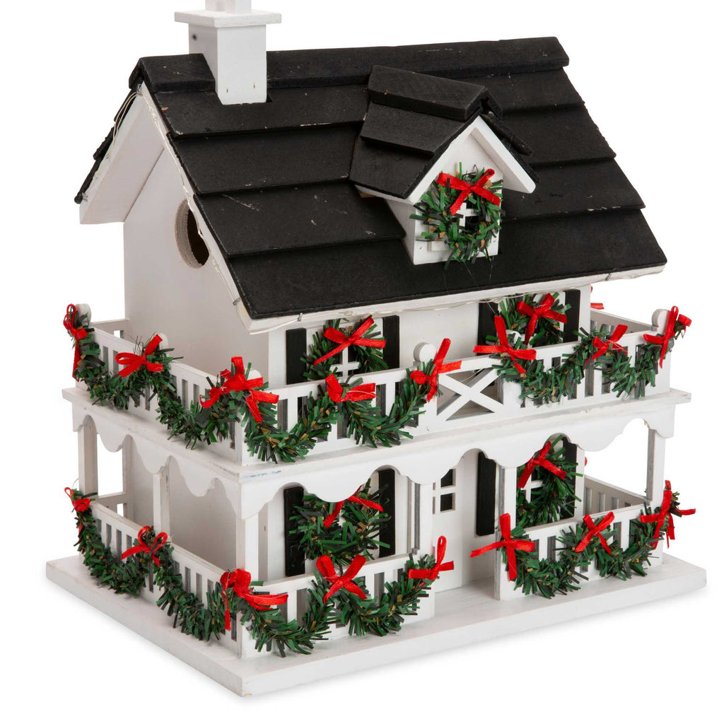 Home & Garden Colonial Cottage Birdhouse Wood Christmas Led Lighted ...