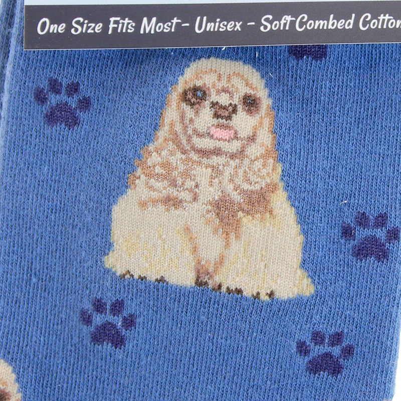 Novelty Socks Cocker Spaniel Happy Tails Sock. - - SBKGifts.com