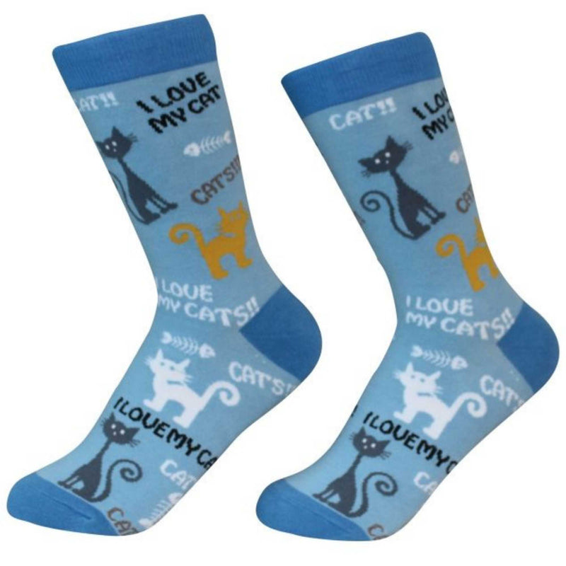 (57653) I Love My Cat Sock Daddy Socks .