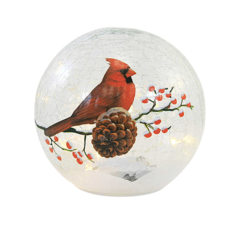 (57672) Globe With Cardinal On Branch