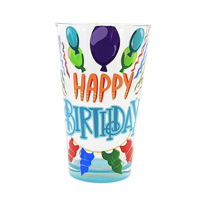 Tabletop Happy Birthday Pint Glass Glass Lolita Hand Painted 6011649 (57704)