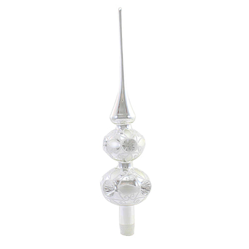 Sbk Gifts Holiday Silver And White Lace Finial - - SBKGifts.com