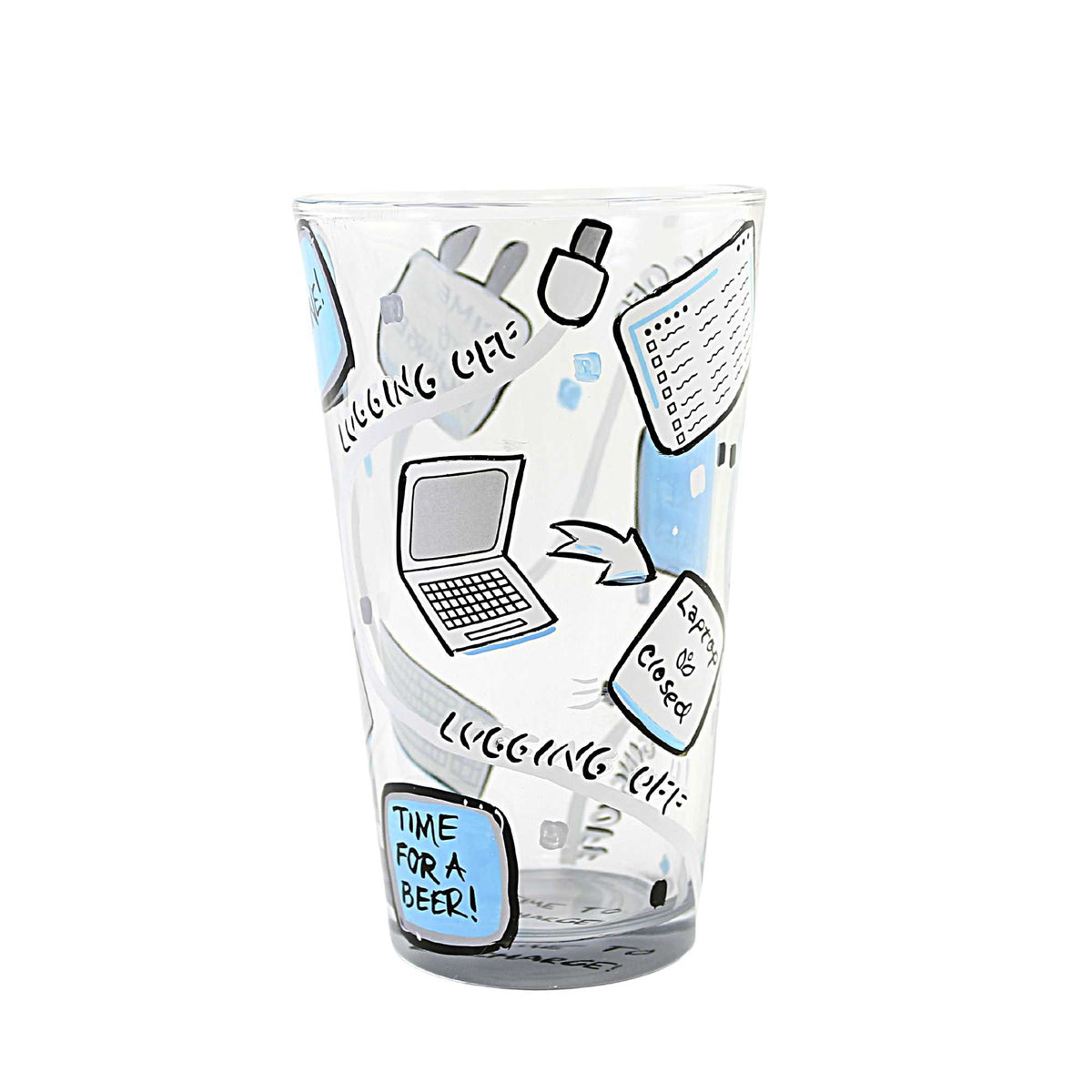 (57713) Logging Off Pint Glass