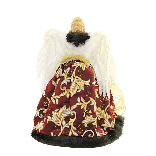 Tree Topper Finial Angel With Wreath - - SBKGifts.com