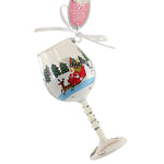 Holiday Ornament Mini Wine Special Delivery Glass Lolita Hand Painted 6011612 (57723)