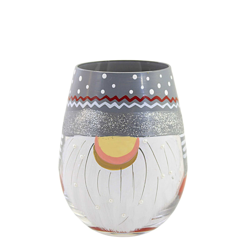 Tabletop Gnome Sweet Gnome Stemless Wine Glass Lolita Hand Painted 6011244 (57729)