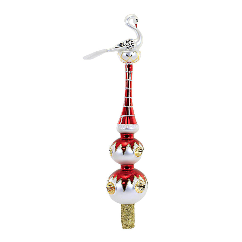Santa Land Legend Of The Stork Finial Red - - SBKGifts.com