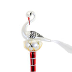 Santa Land Legend Of The Stork Finial Red - - SBKGifts.com