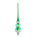 Santa Land Frosted Evergreen Finial Green - - SBKGifts.com