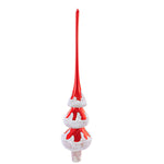 Santa Land Frosted Evergreen Final Red Christmas Snow Tree Topper 220Fin54225027red (57746)