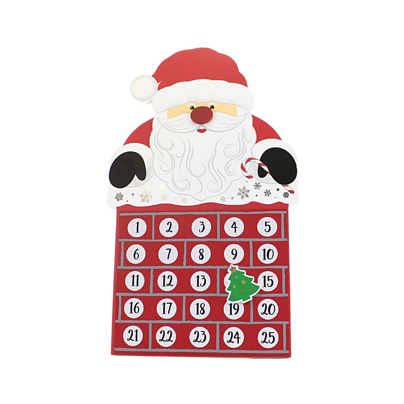 Santa Countdown Sign - One Wall/Table Plaque 14.75 Inch, Wood - Wall Or Freestanding 8051310 (57760)