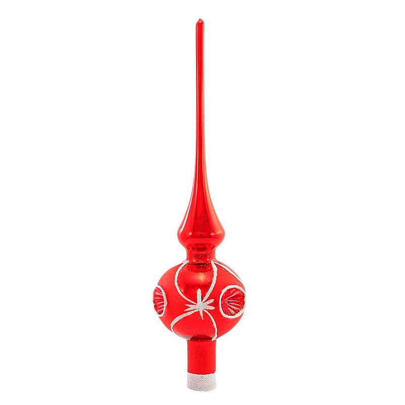 Sbk Gifts Holiday Radiant Red Stardust Finial - - SBKGifts.com