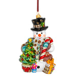 Huras Snowman Dressed To Impress Cl Glass Heirloom Christmas Ornament Hf504cl (57777)