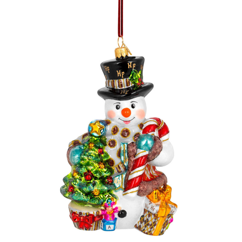 Huras Snowman Dressed To Impress Cl Glass Heirloom Christmas Ornament Hf504cl (57777)